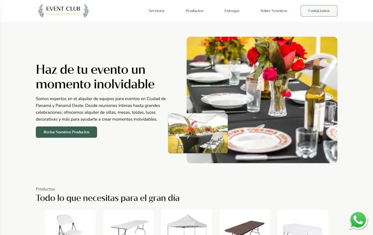 Event Club Pty Landing Page